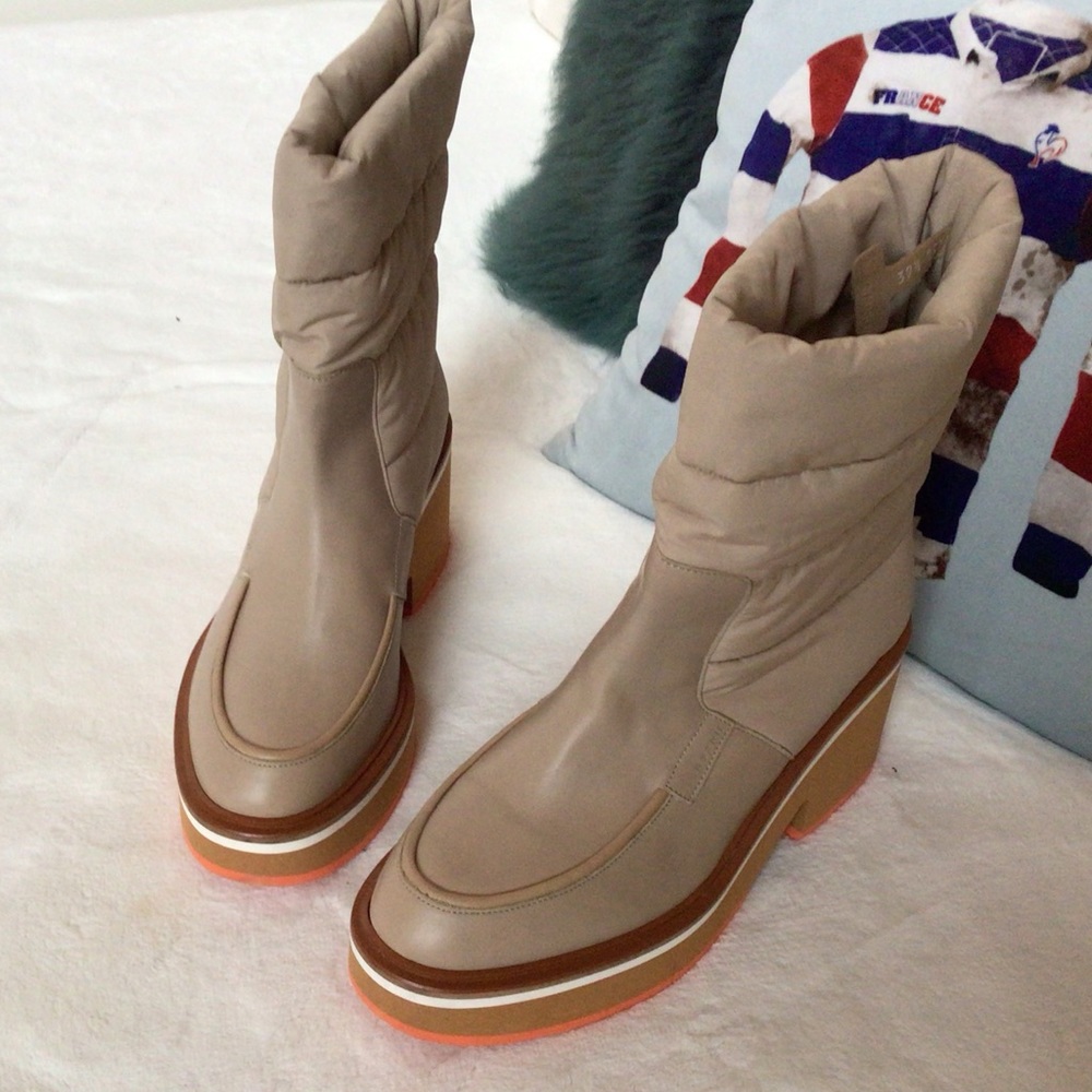 Robert Clergerie Ally Quilted Block Platform Boots, 39.5, - Picture 6 of 9